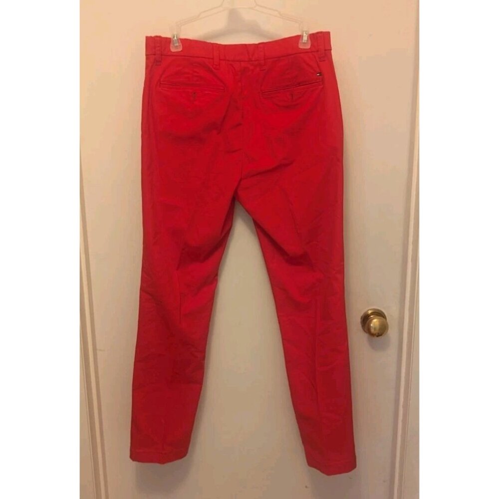 Tommy Hilfiger Men's Slim Fit Red Khaki Pants 32x29 - Picture 2 of 8